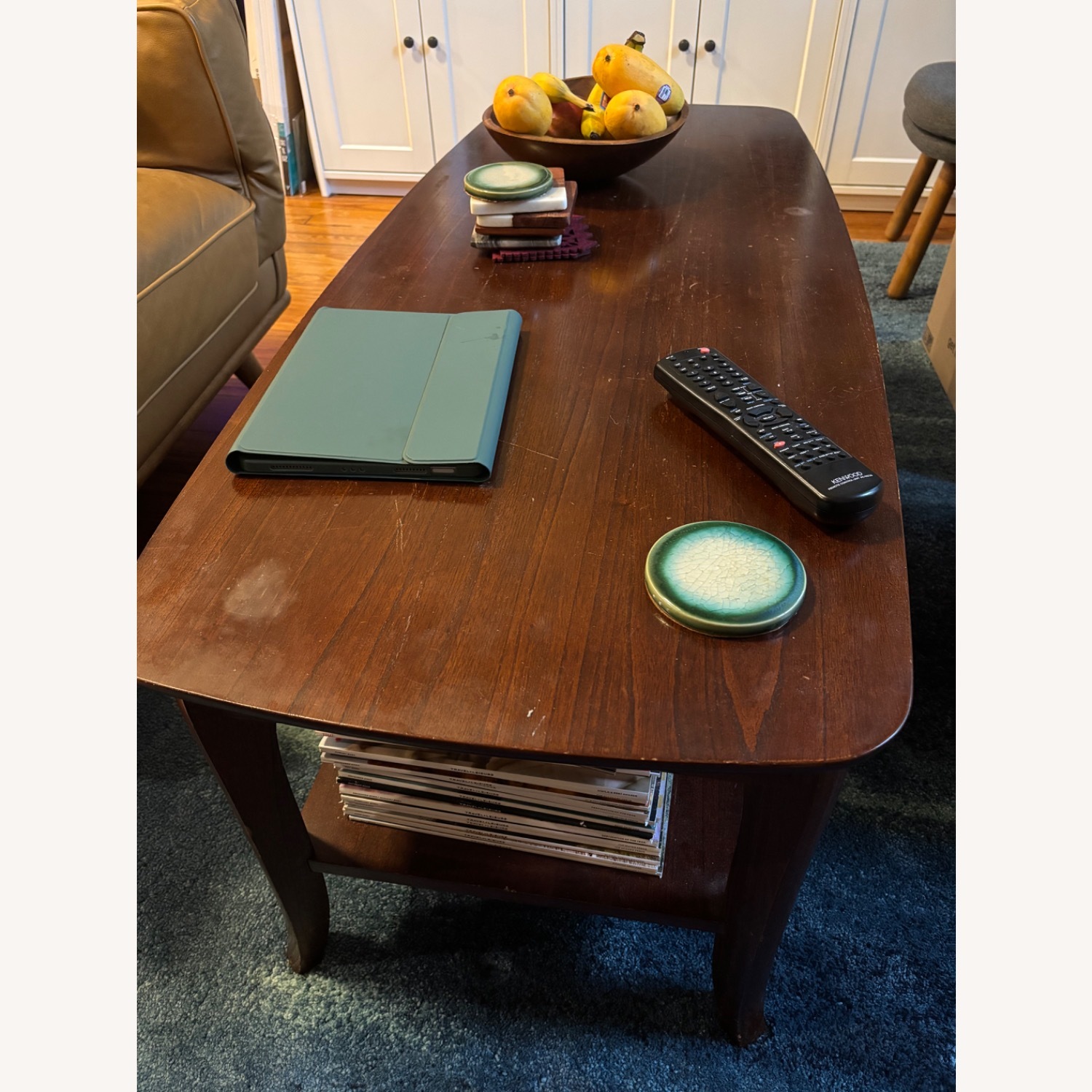 Solid Hardwood Two-tier Coffee Table - image-1