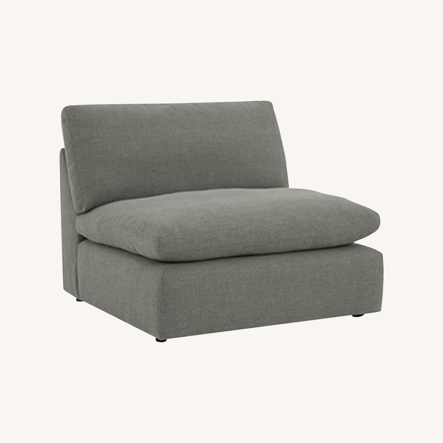 Feather-Filled Luxury Armless Accent Chair - image-0