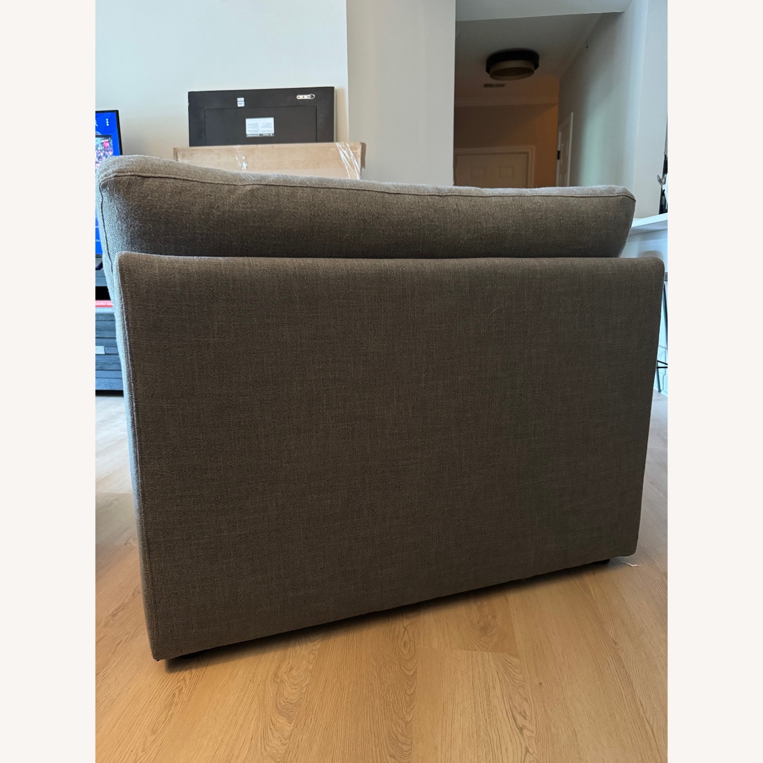 Feather-Filled Luxury Armless Accent Chair - image-5