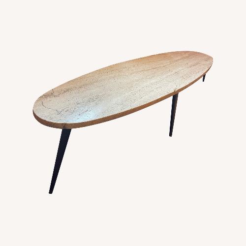 Used Surfboard Shaped Marble Coffee Table for sale on AptDeco