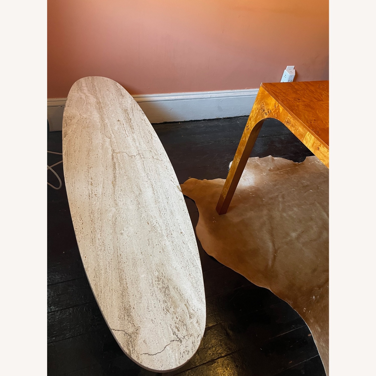 Surfboard Shaped Marble Coffee Table - image-2