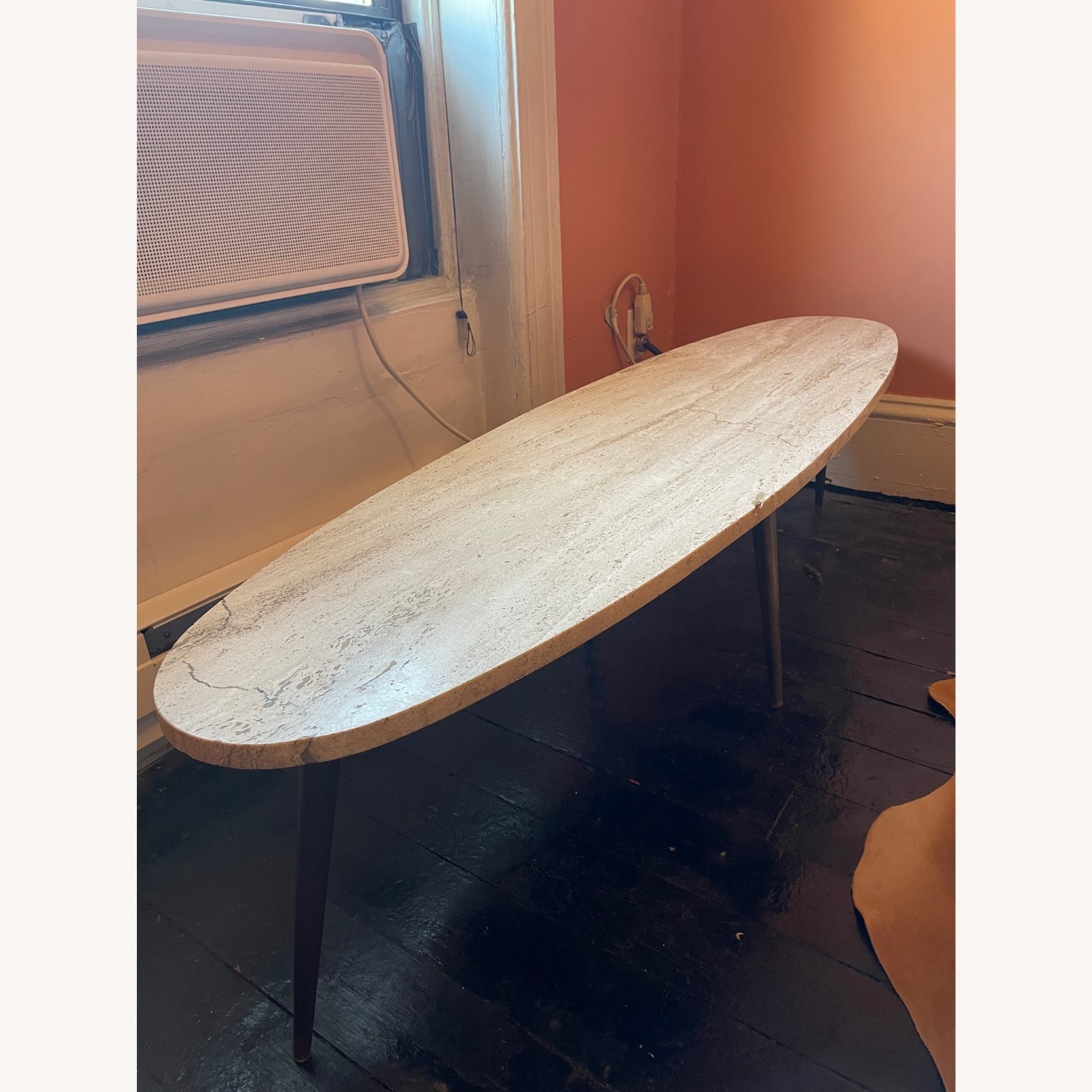 Surfboard Shaped Marble Coffee Table - image-3