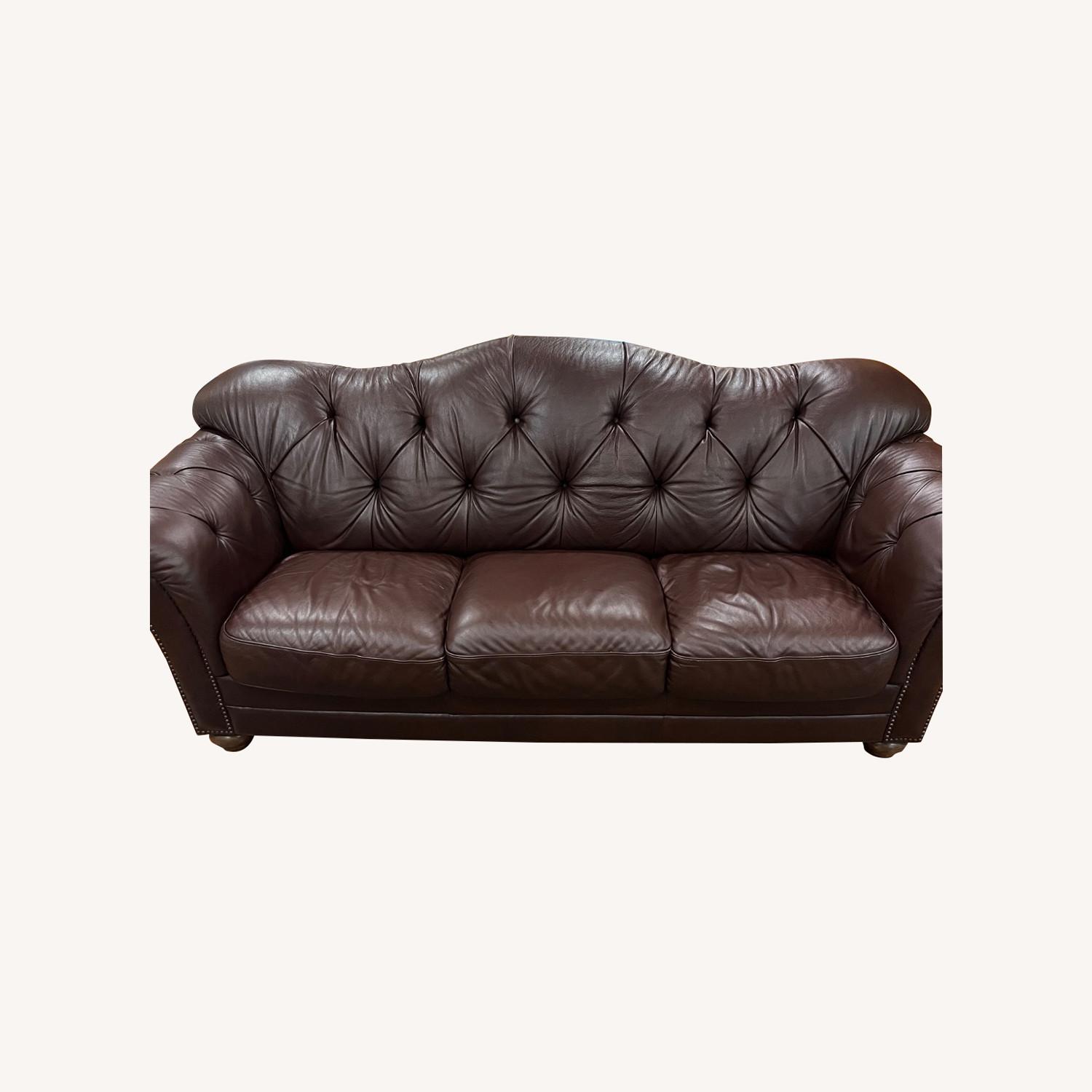 Natuzzi Leather Couch - image-0