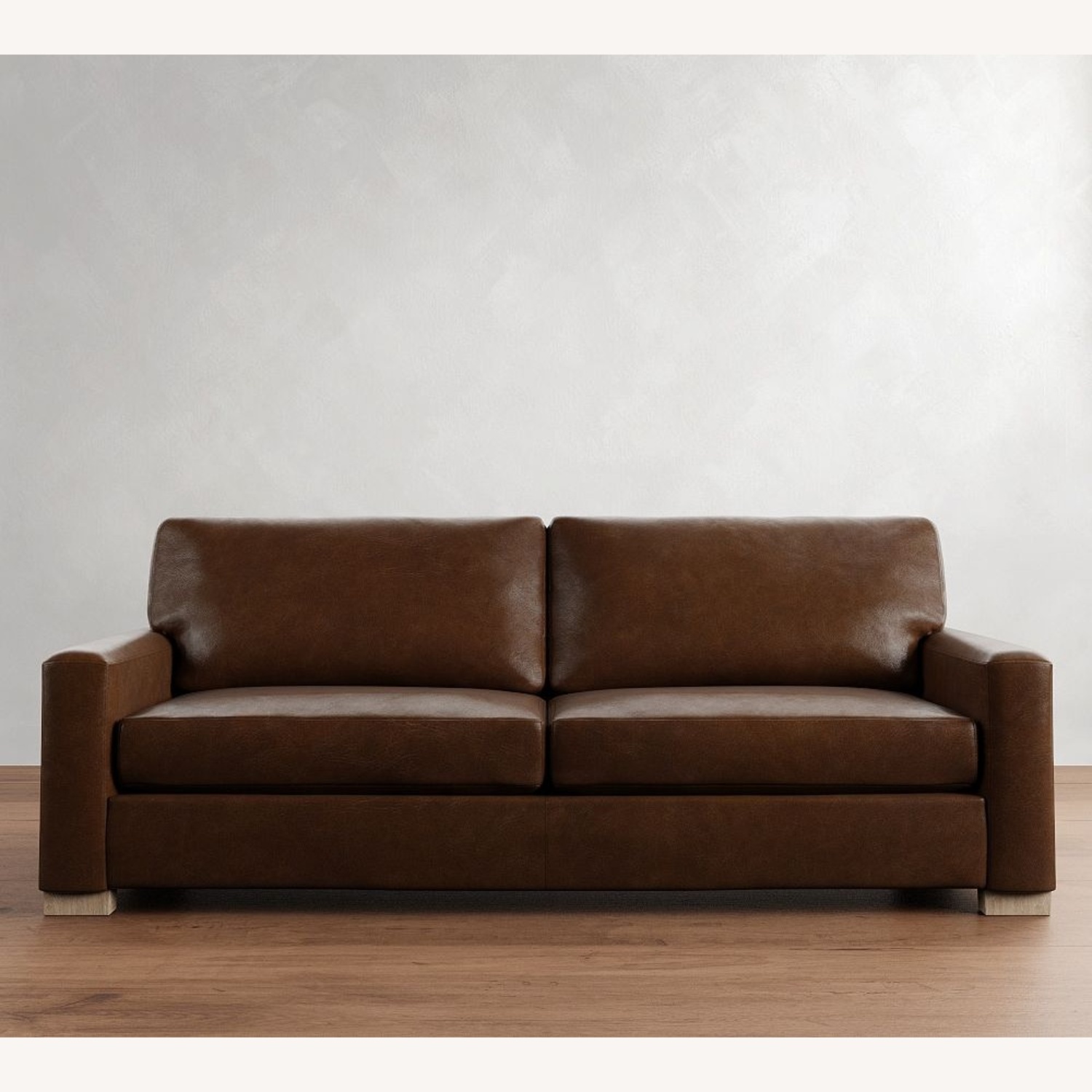 Pottery Barn Turner Leather Sofa & Ottoman - image-4