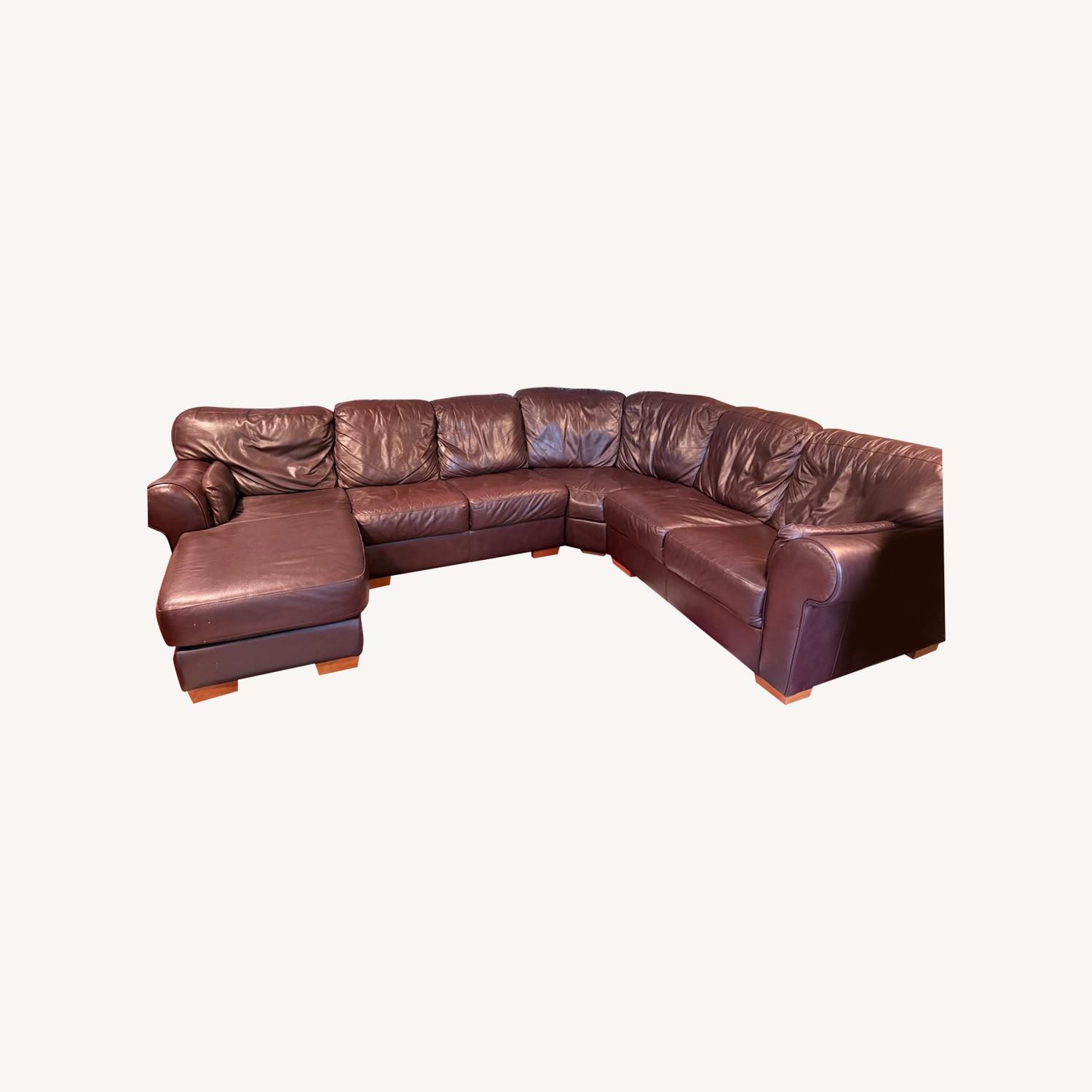 3 piece Sectional Leather Couch - image-0