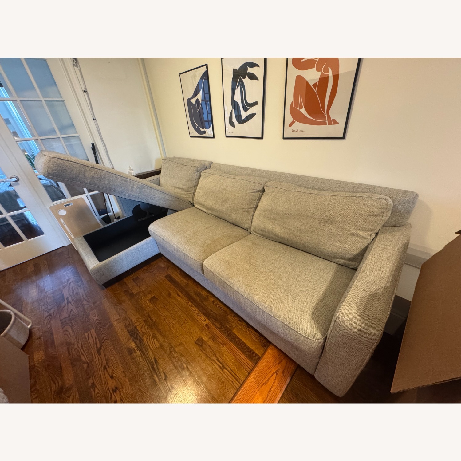 West Elm Dove Gray Henry Sofa - image-1