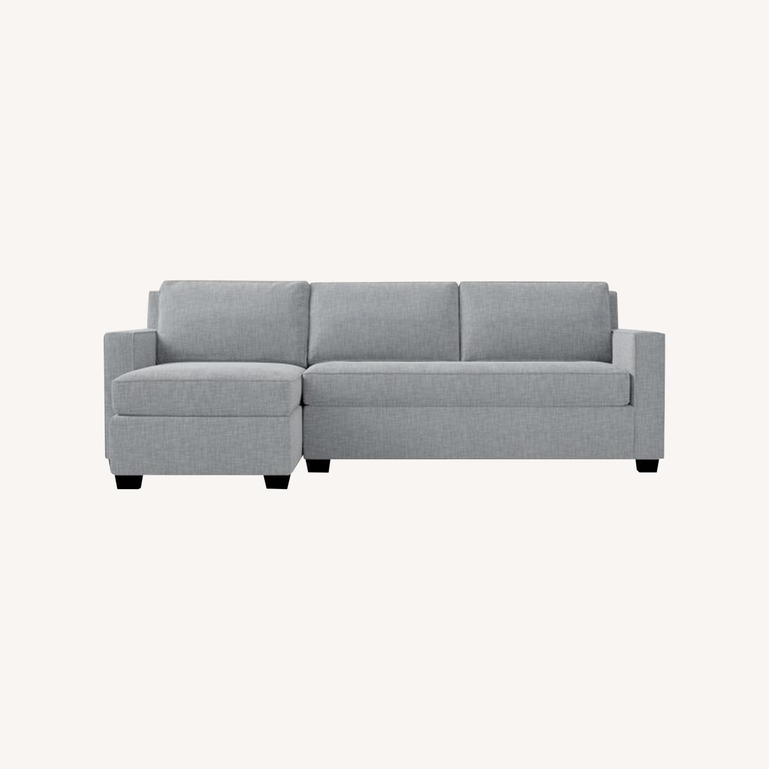 West Elm Dove Gray Henry Sofa - image-0