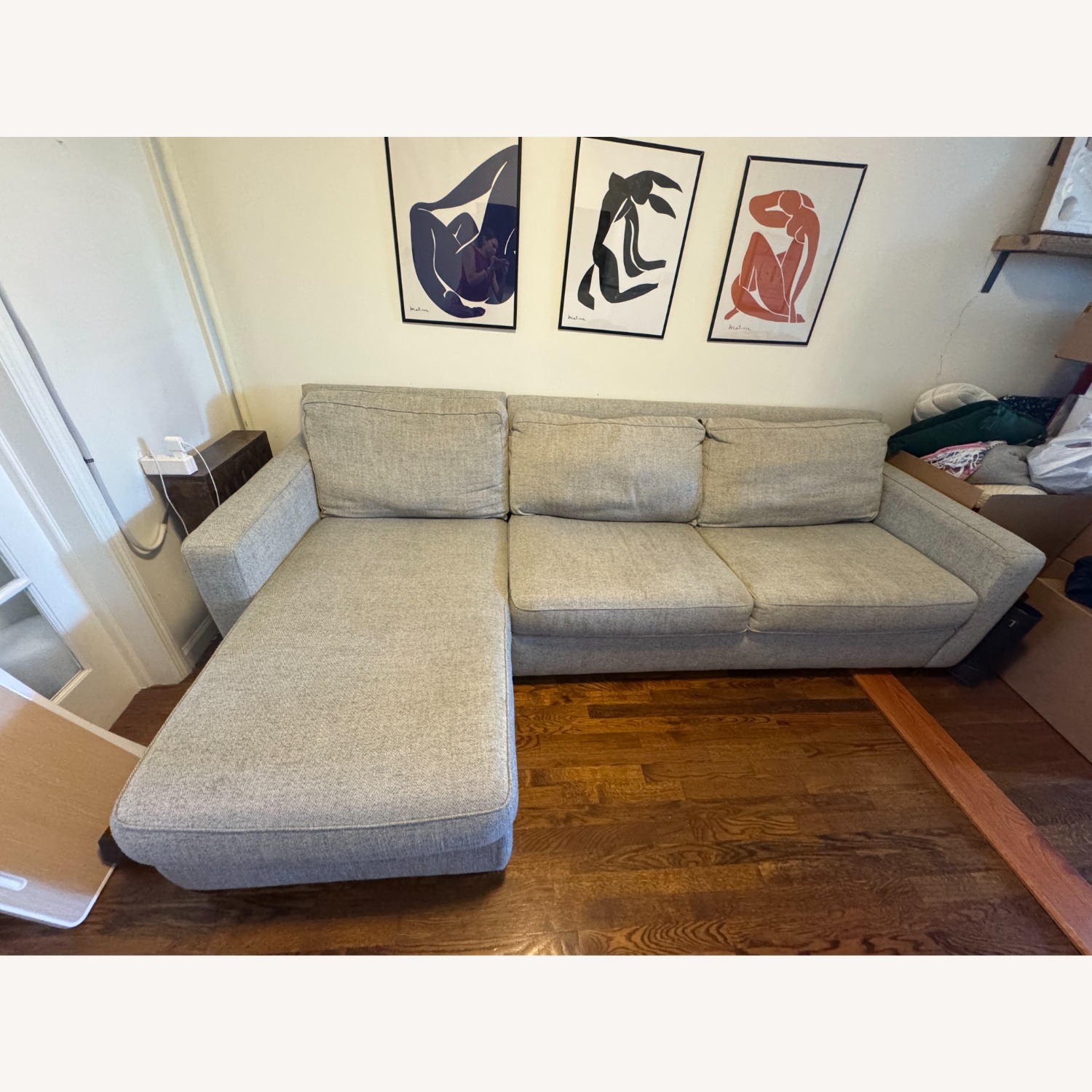 West Elm Dove Gray Henry Sofa - image-4