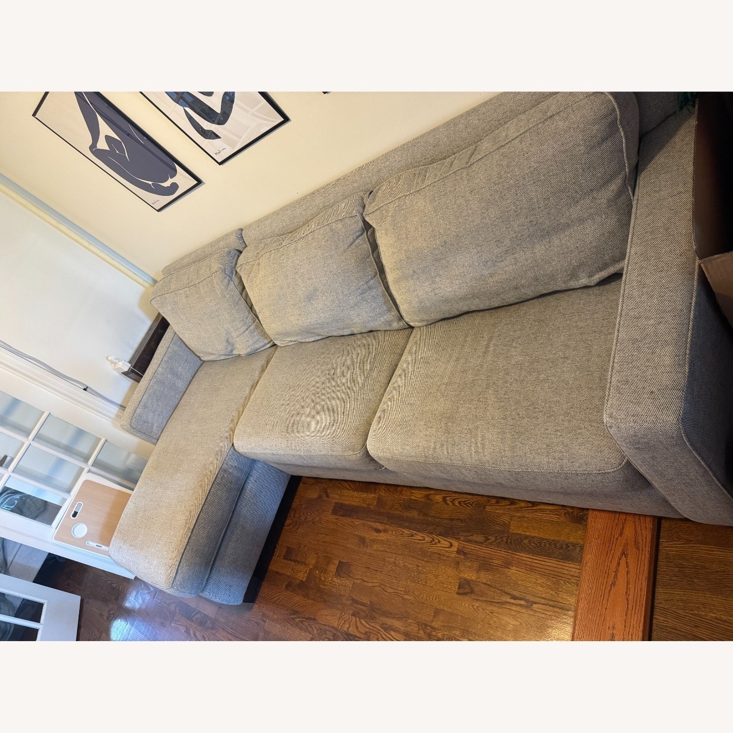 West Elm Dove Gray Henry Sofa - image-5