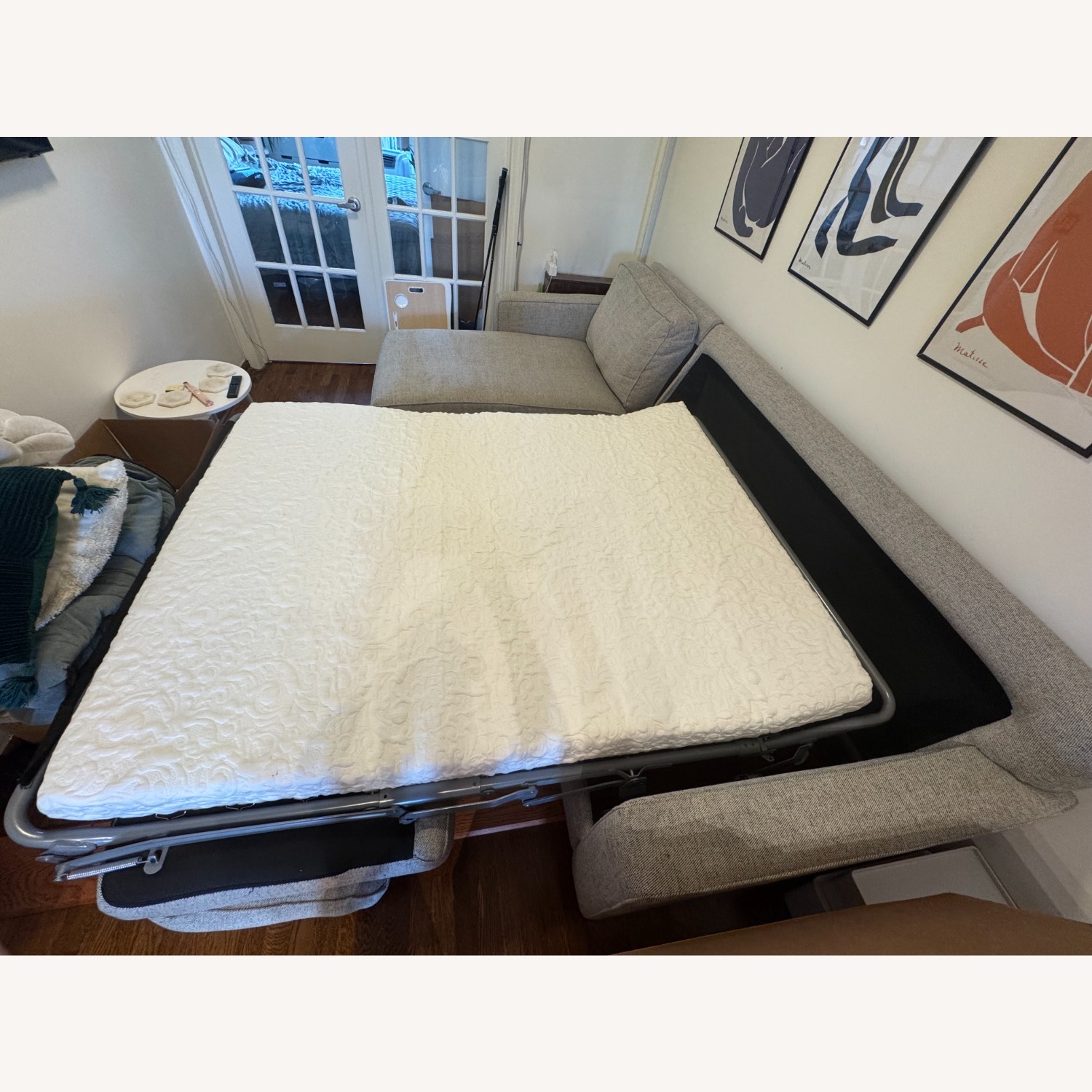 West Elm Dove Gray Henry Sofa - image-2