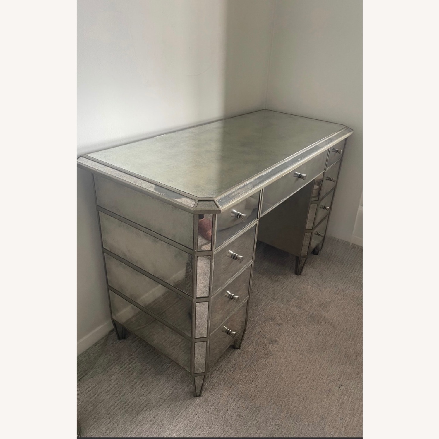 RH Beaumont Mirrored Storage Desk - image-9