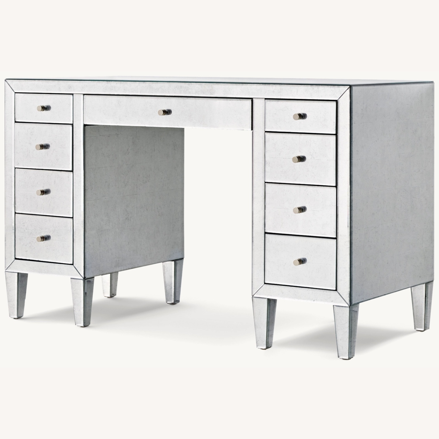 RH Beaumont Mirrored Storage Desk - image-0