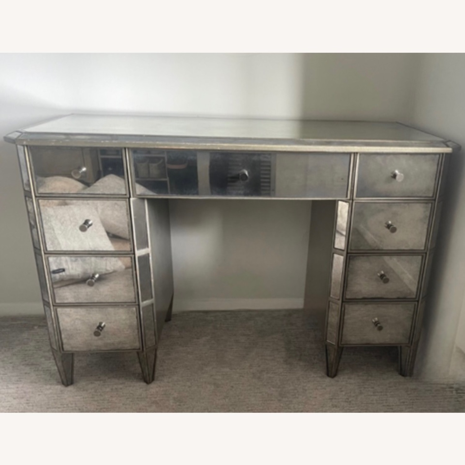 RH Beaumont Mirrored Storage Desk - image-8
