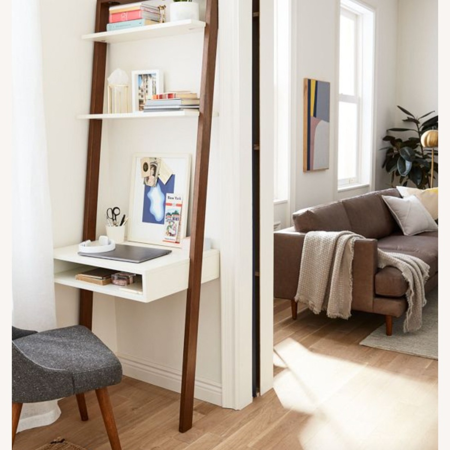 West Elm Ladder Desk Shelf - image-1