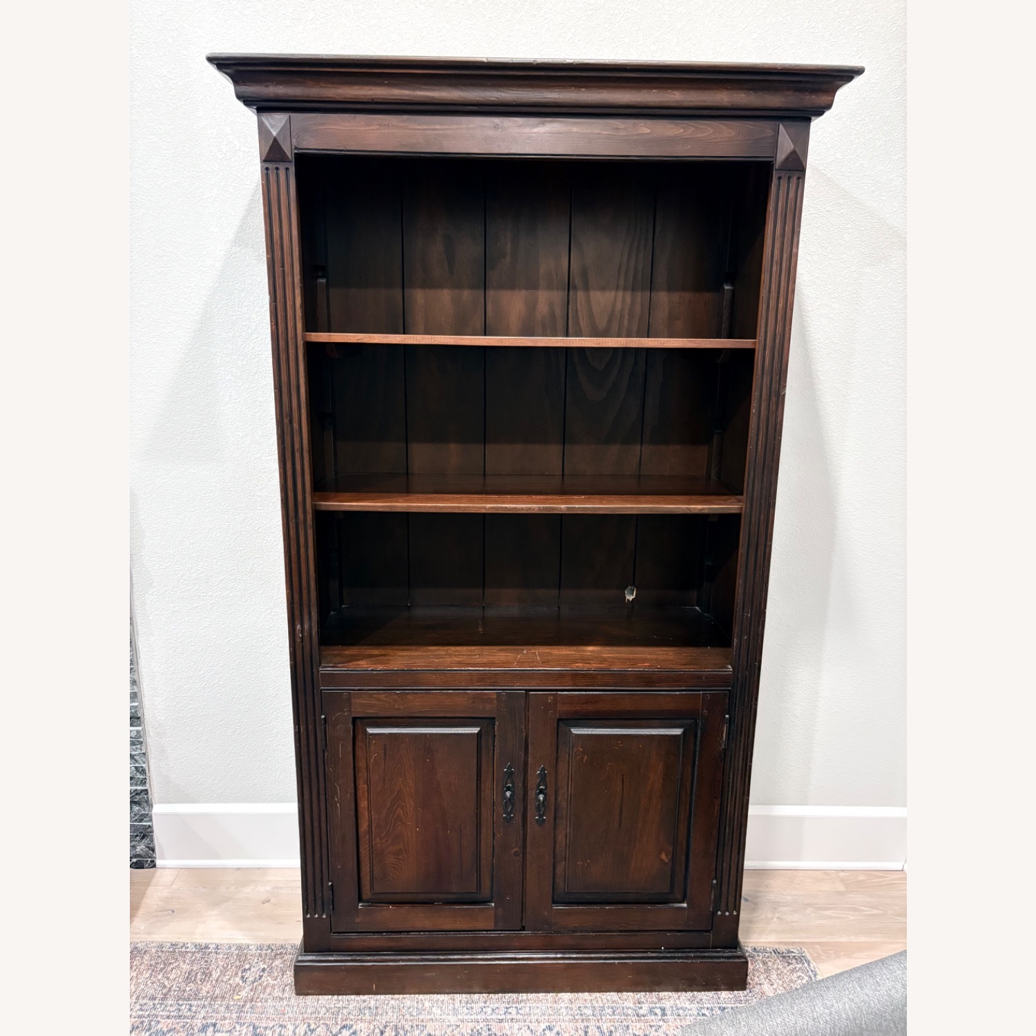Weir's Real Wood Bookshelf with Cabinet - image-1