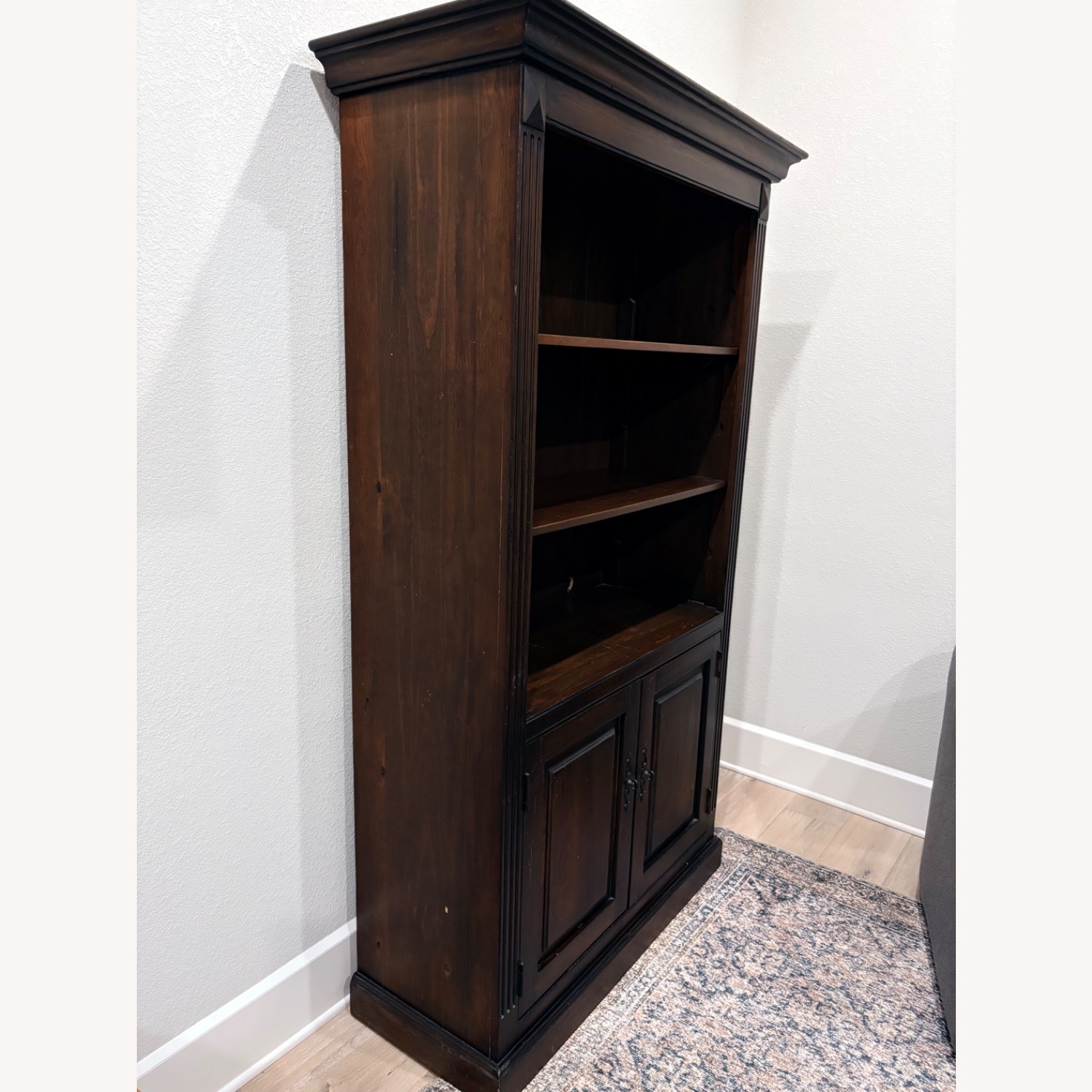 Weir's Real Wood Bookshelf with Cabinet - image-3