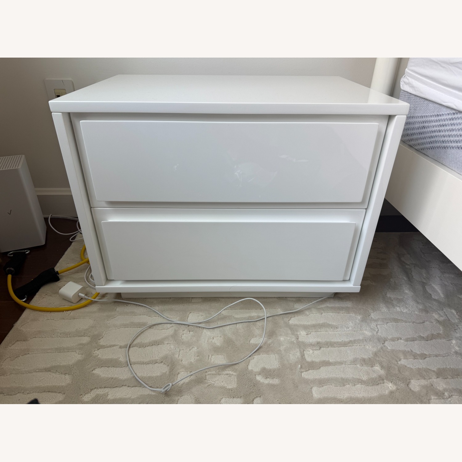 CB2 Gallery White 2-Drawer Nightstand - image-2