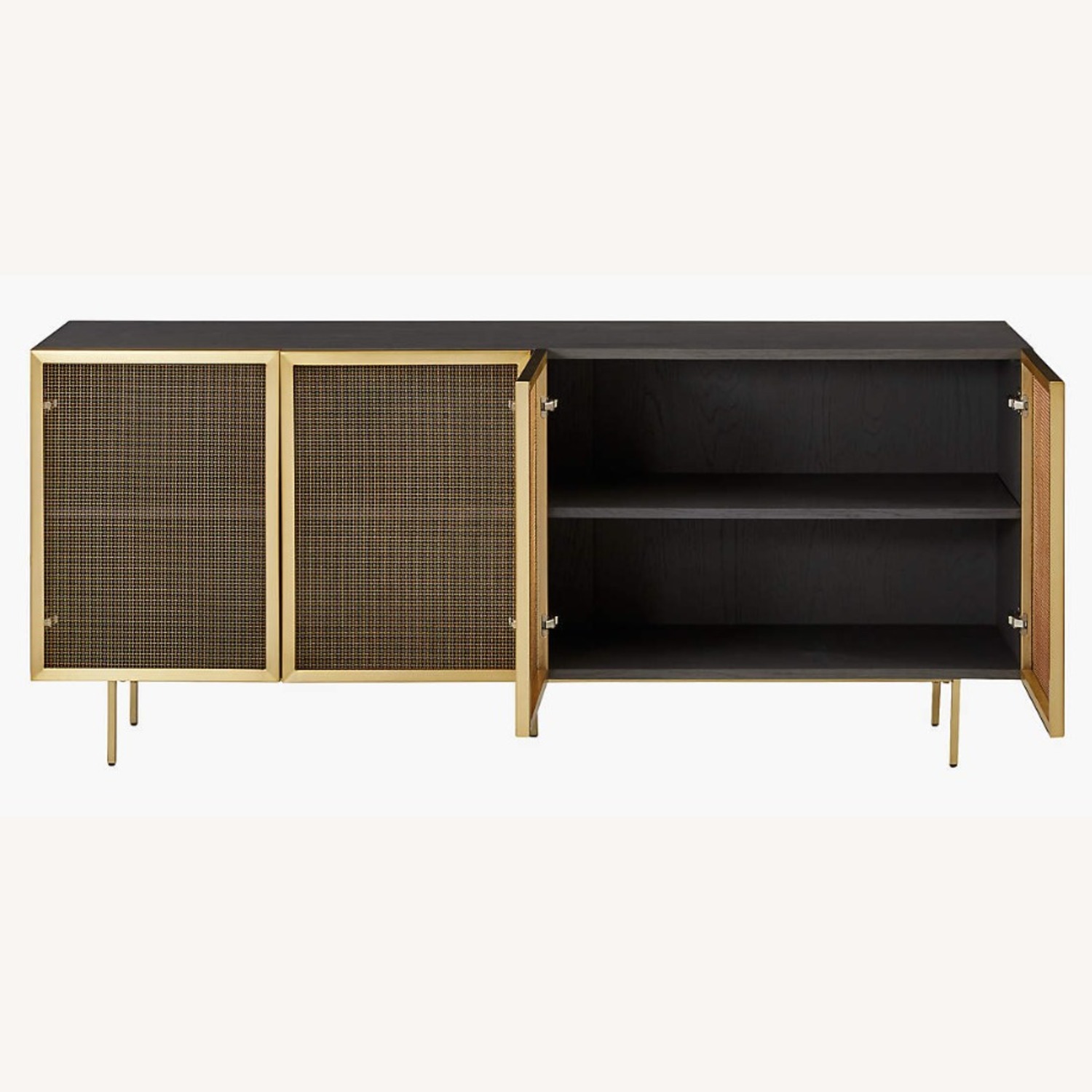 CB2 Trace Brass Wire Mesh Credenza - image-2
