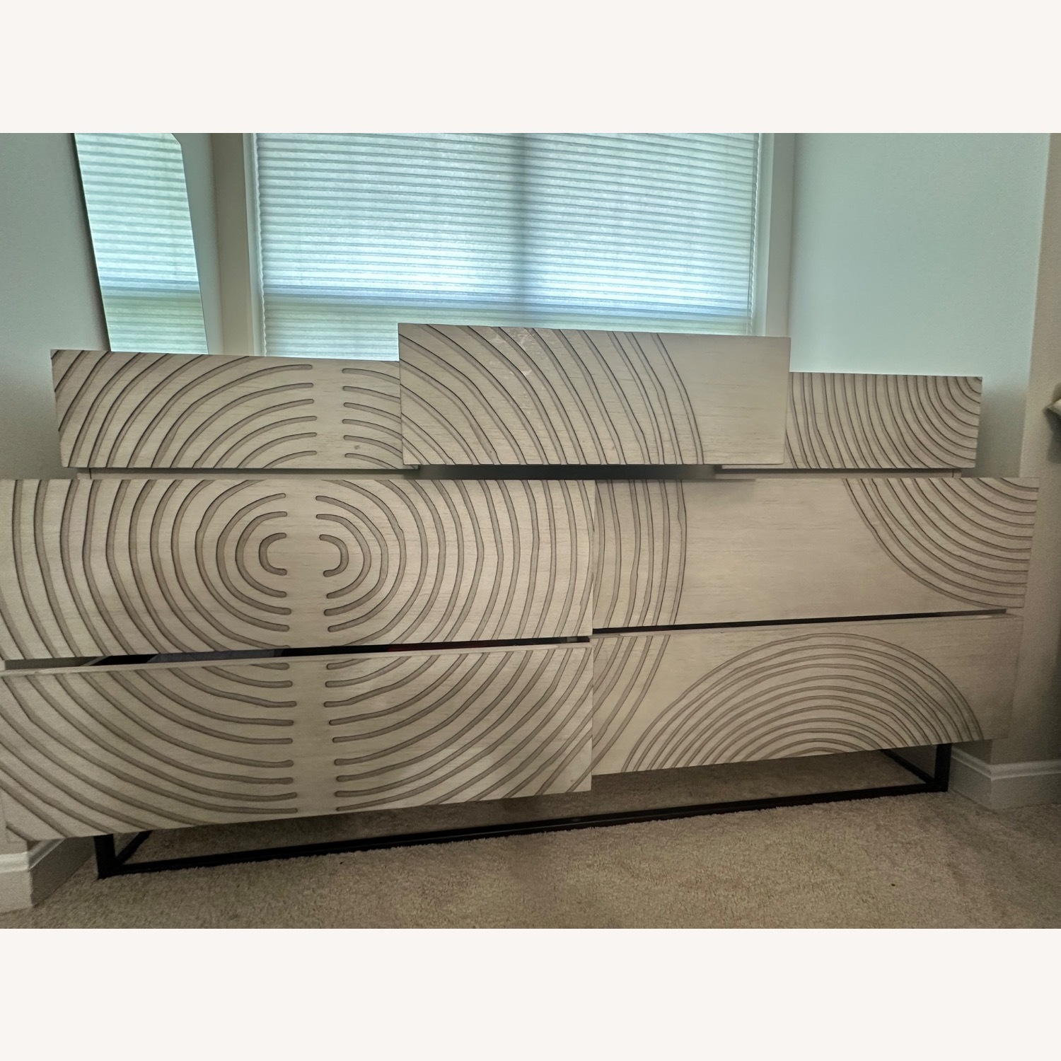 Crate & Barrel Circulus Dove White Wood 7-Drawer Dresser - image-5