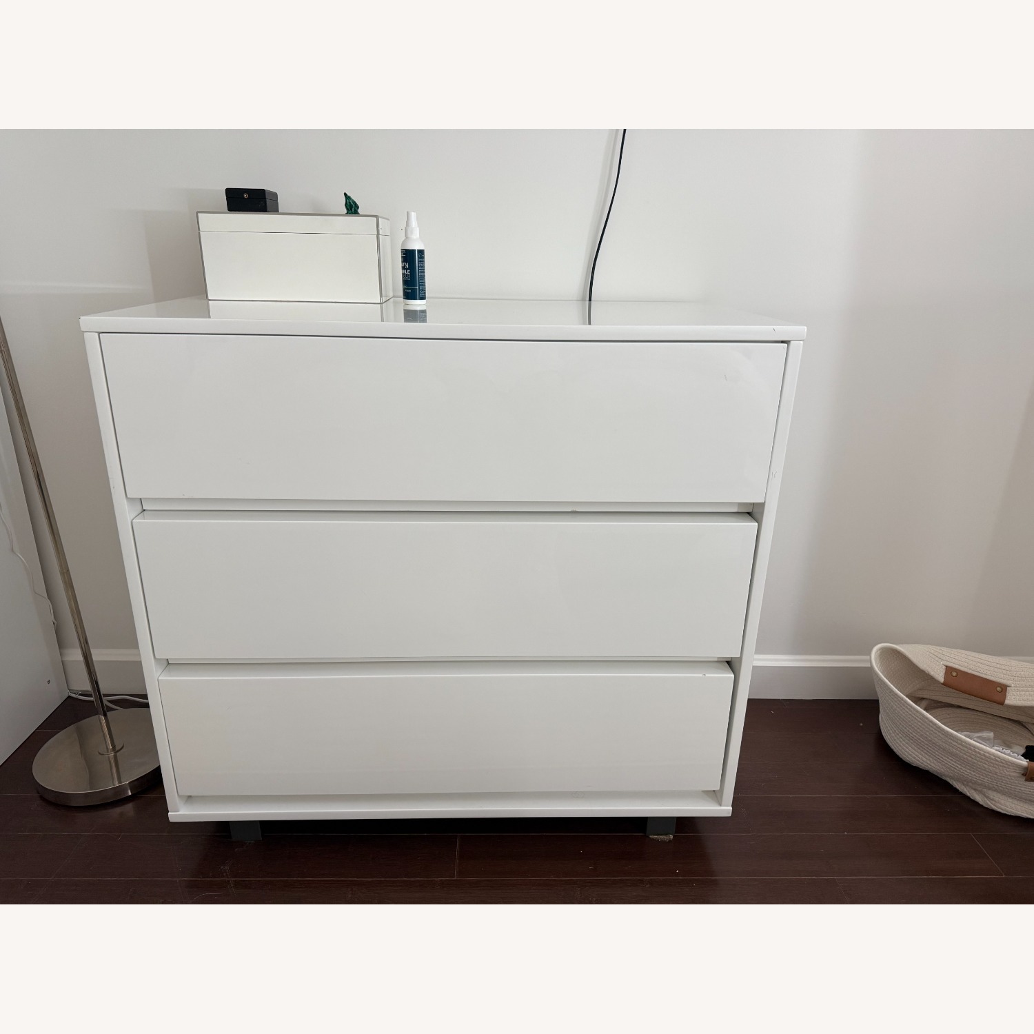 CB2 Gallery 3-Drawer White Dresser - image-1