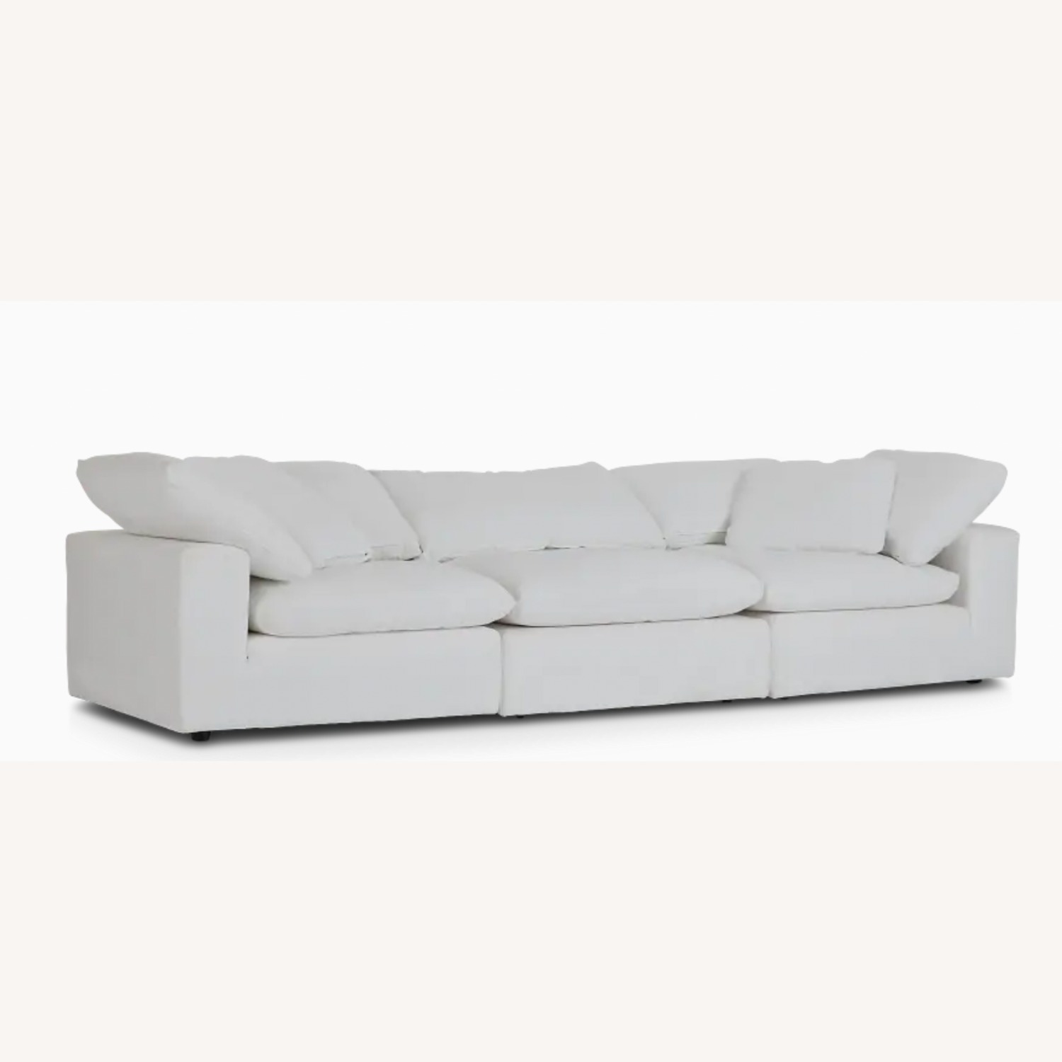 Nixon White Fabric 3-piece Modular Sofa - image-1