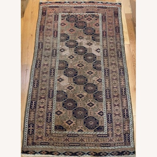 Used Antique Handwoven Persian Rug-Geometric Design for sale on AptDeco