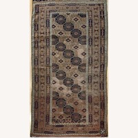 Antique Handwoven Persian Rug-Geometric Design