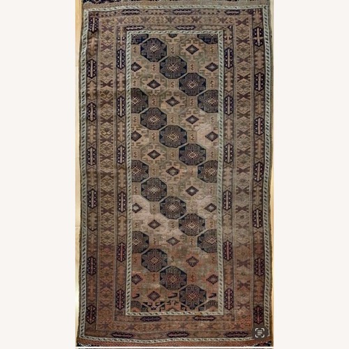 Used Antique Handwoven Persian Rug-Geometric Design for sale on AptDeco