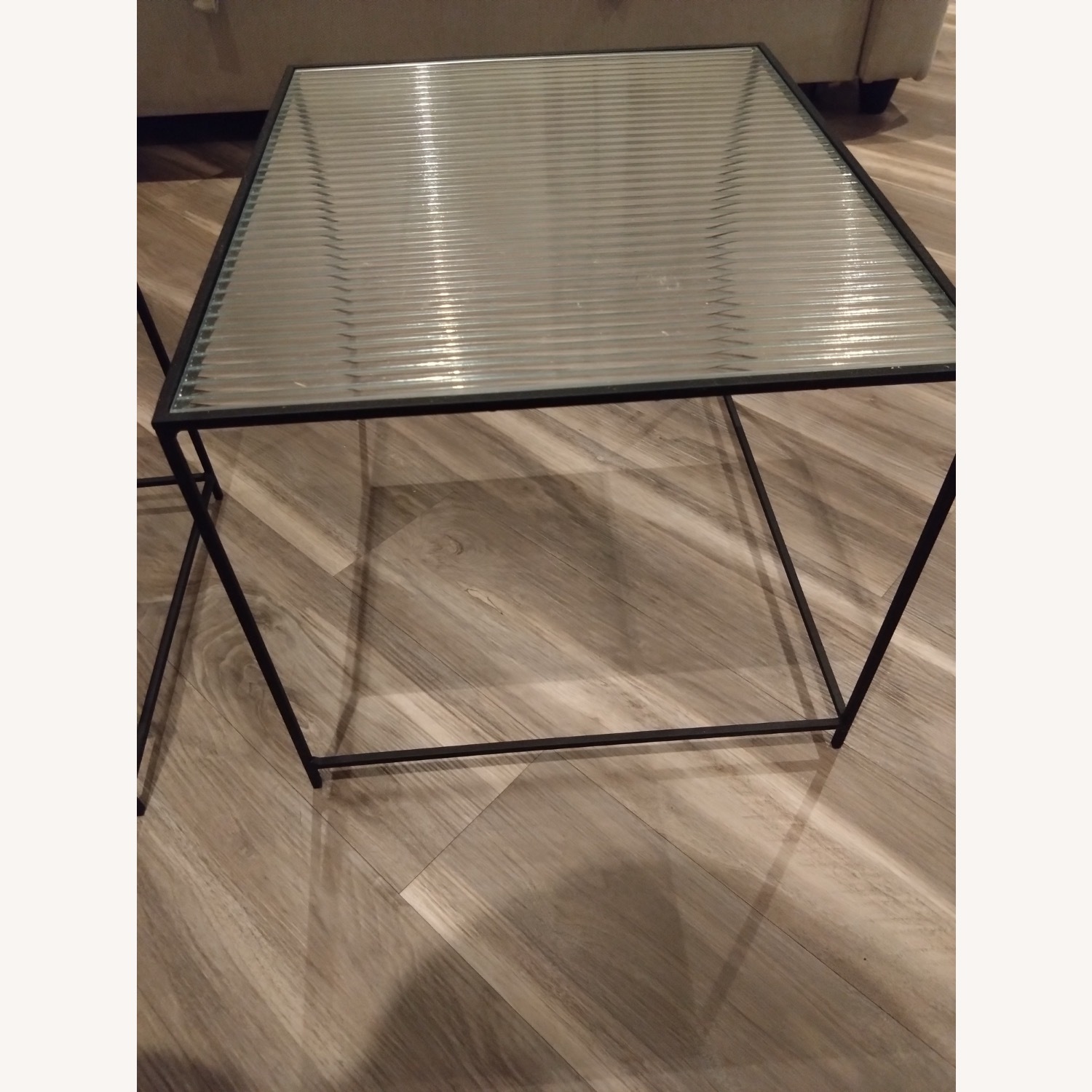 Zara Home Black Metal and Glass Table Large Size - image-3