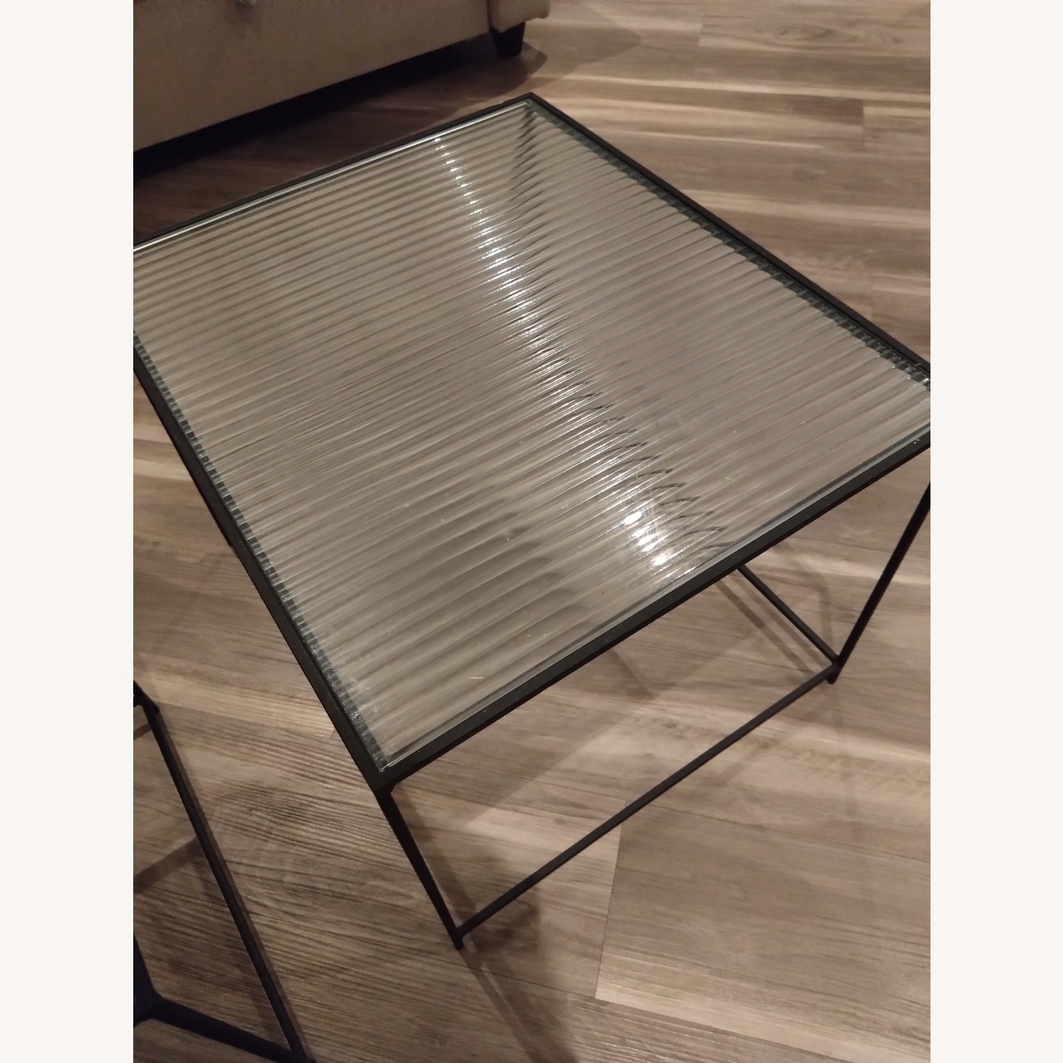 Zara Home Black Metal and Glass Table Large Size - image-2