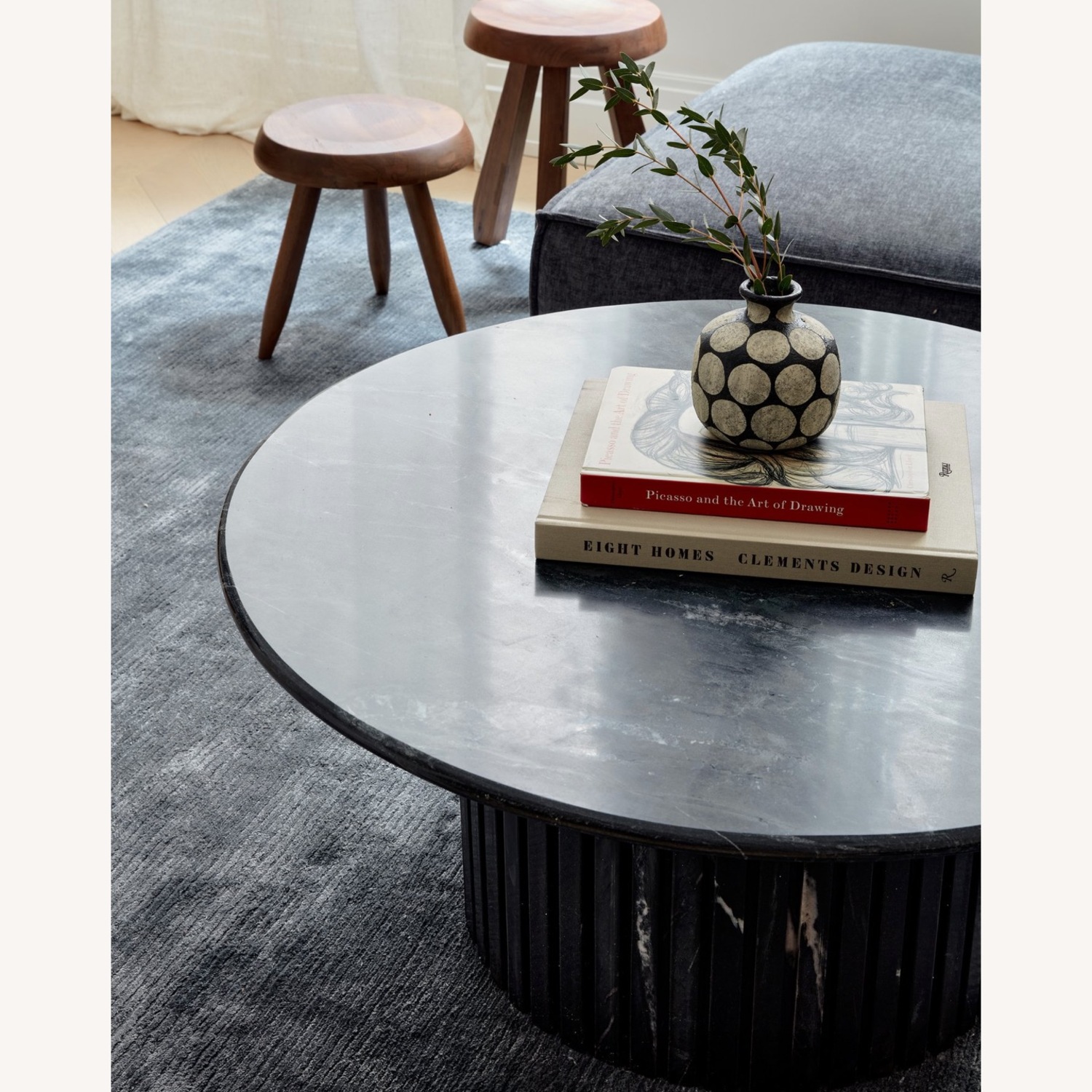 Castlery Dark Grey Blue Chenille Sectional - image-4