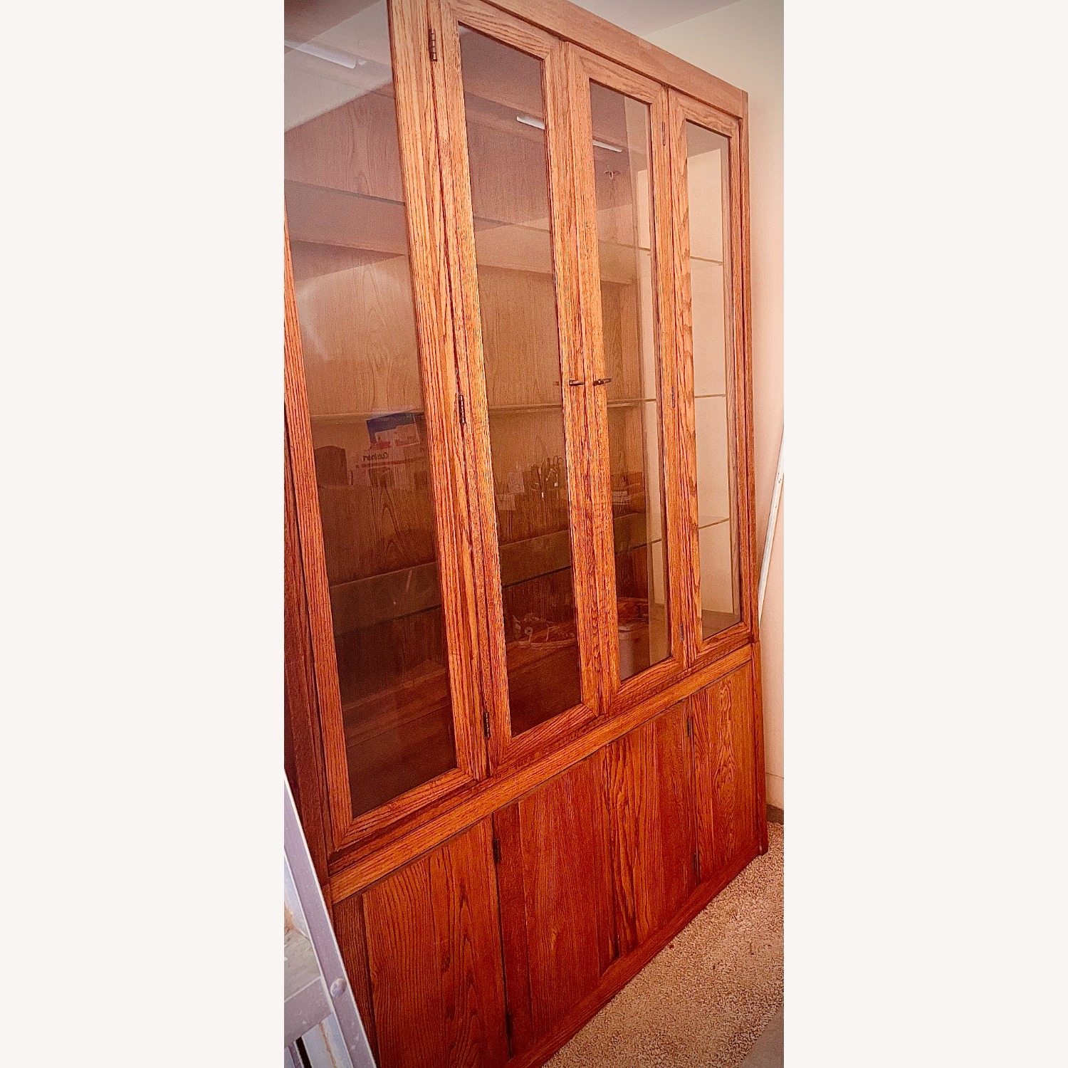 Thomasville Solid Oak China Cabinet - image-2