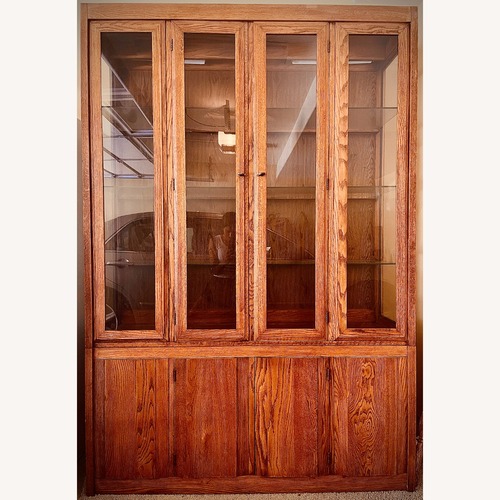 Used Thomasville Solid Oak China Cabinet for sale on AptDeco
