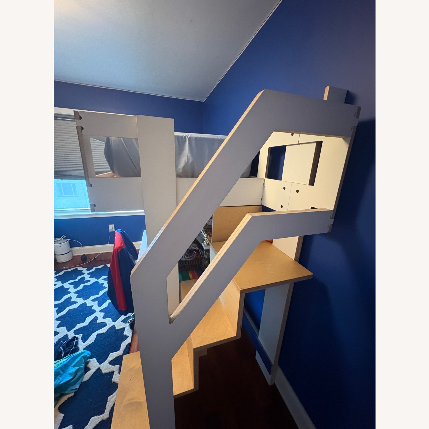 Handcrafted Lofted Bed & Desk Combo - image-5