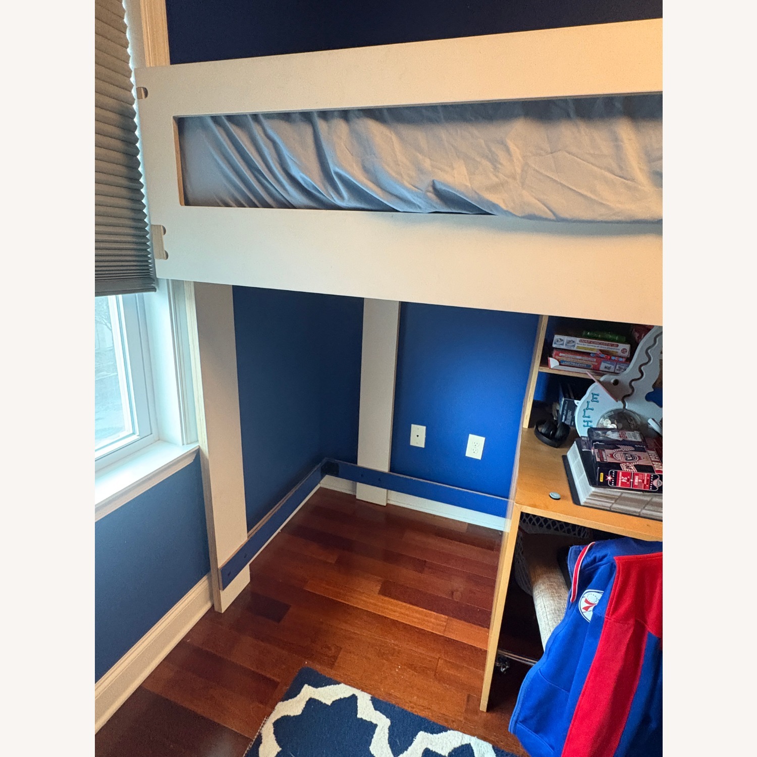 Handcrafted Lofted Bed & Desk Combo - image-3