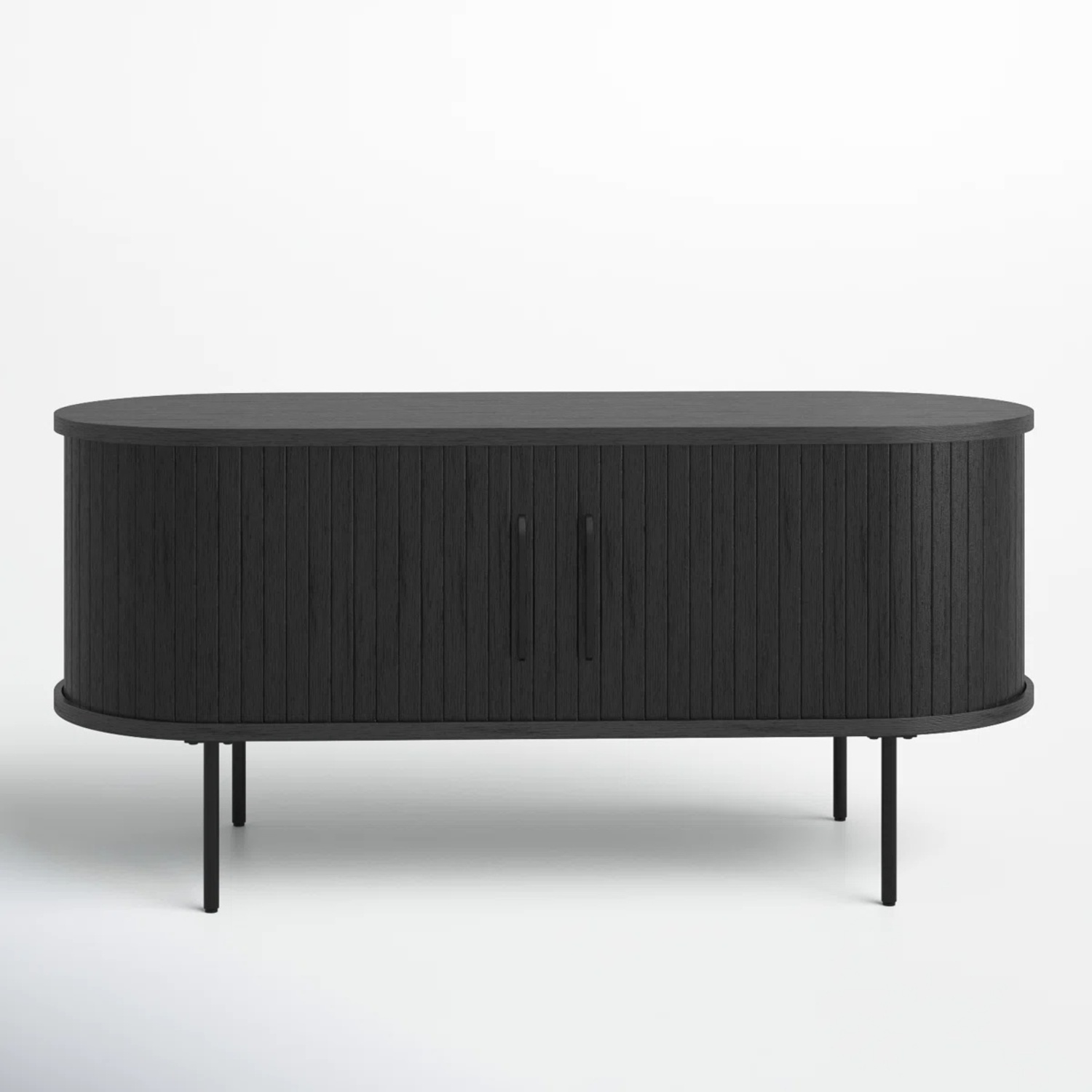 Modern Black Media Console - image-0