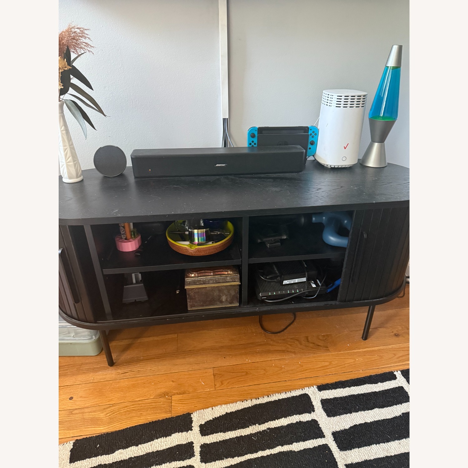Modern Black Media Console - image-4