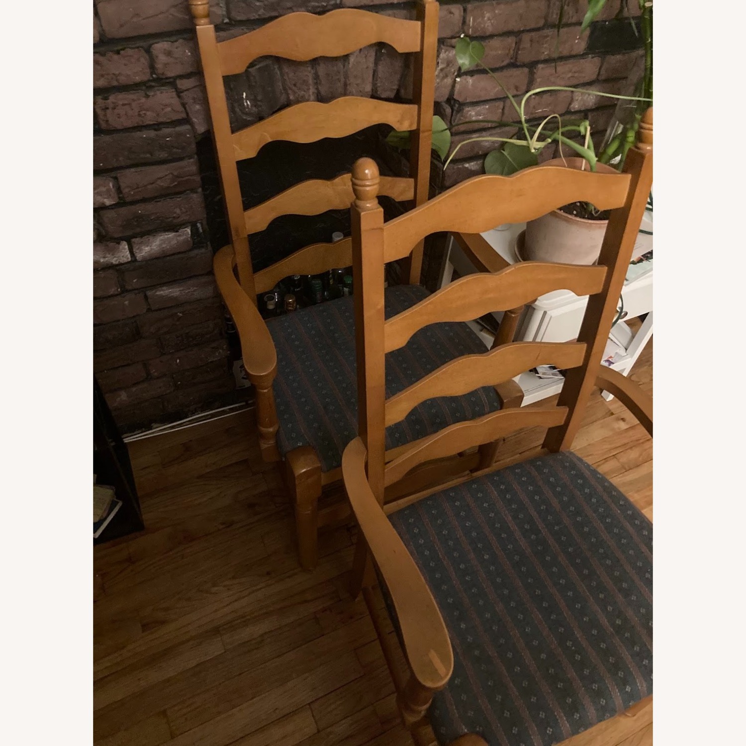 Vintage Dining Chairs with Carved Floral Details - image-3