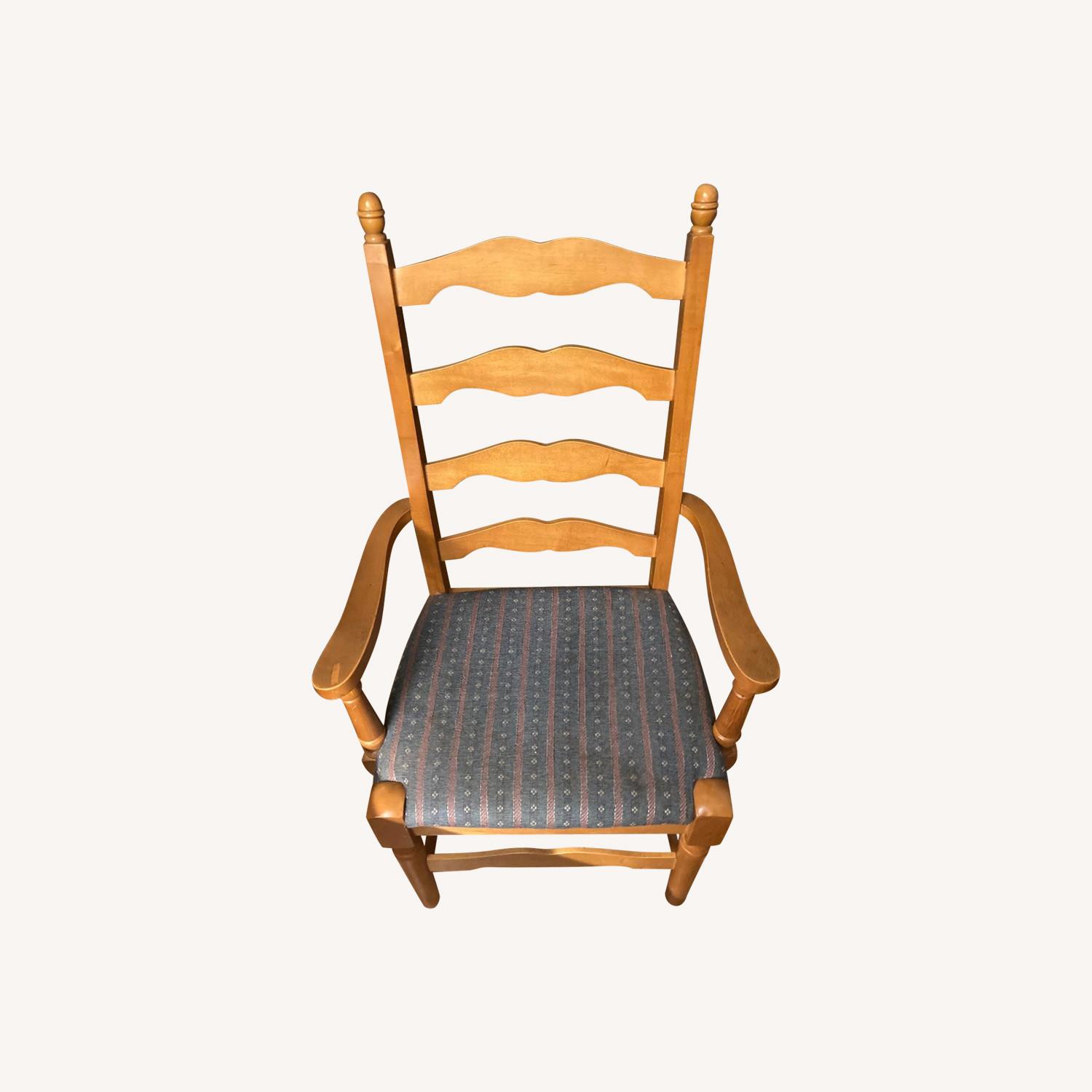 Vintage Dining Chairs with Carved Floral Details - image-0