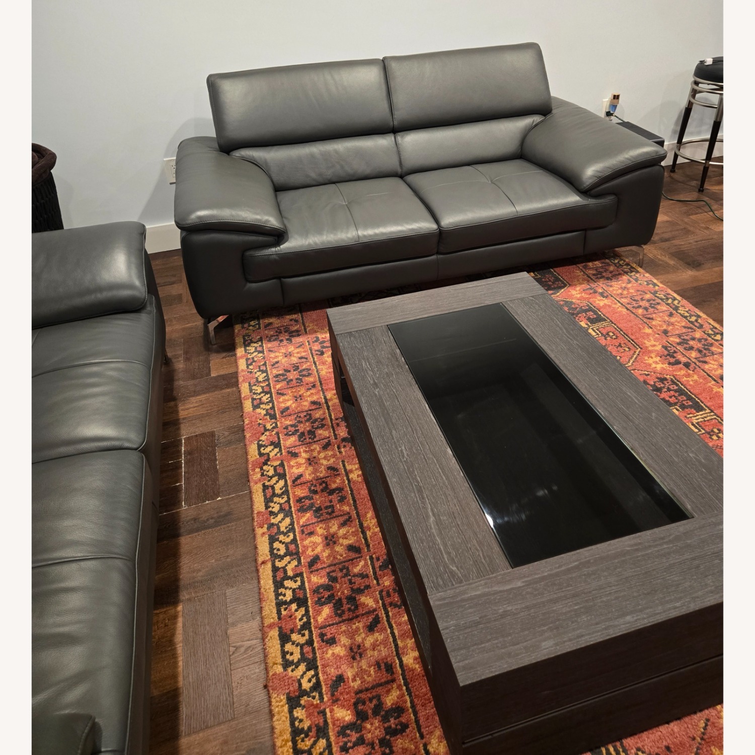  Ital Mod Leather Couch - image-3