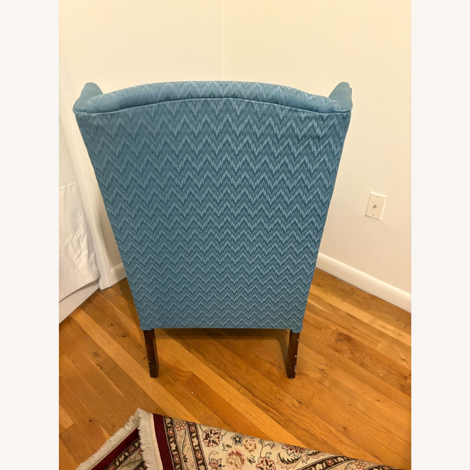 Blue Wingback Chair Accent Side Chair - image-3