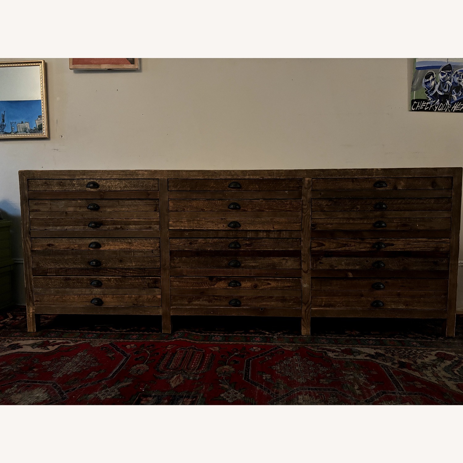 Restoration Hardware Printmakers Wood Dresser - image-1