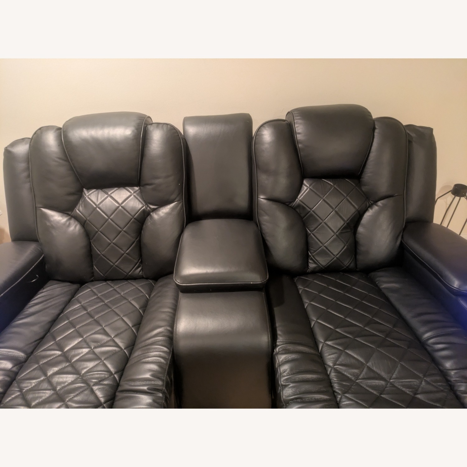 Panther Black Leather Power Reclining Loveseat  - image-4