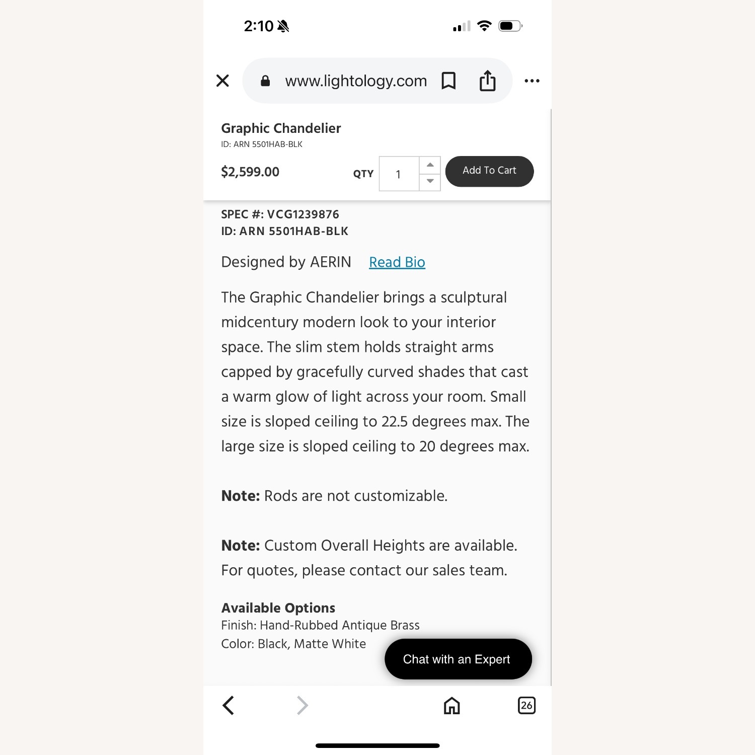 AERIN Chandelier - image-6
