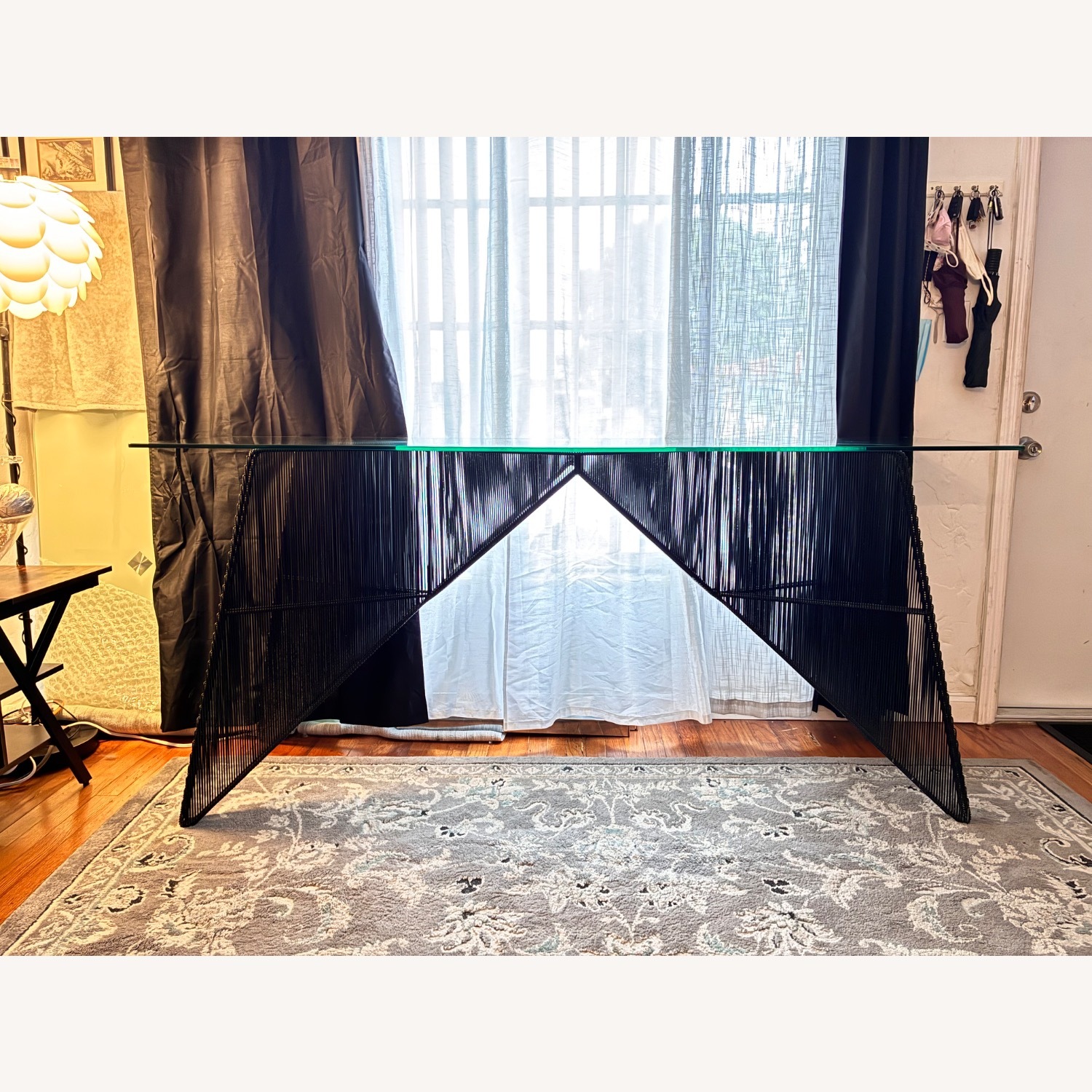 Schema Black Metal Console Table - image-2