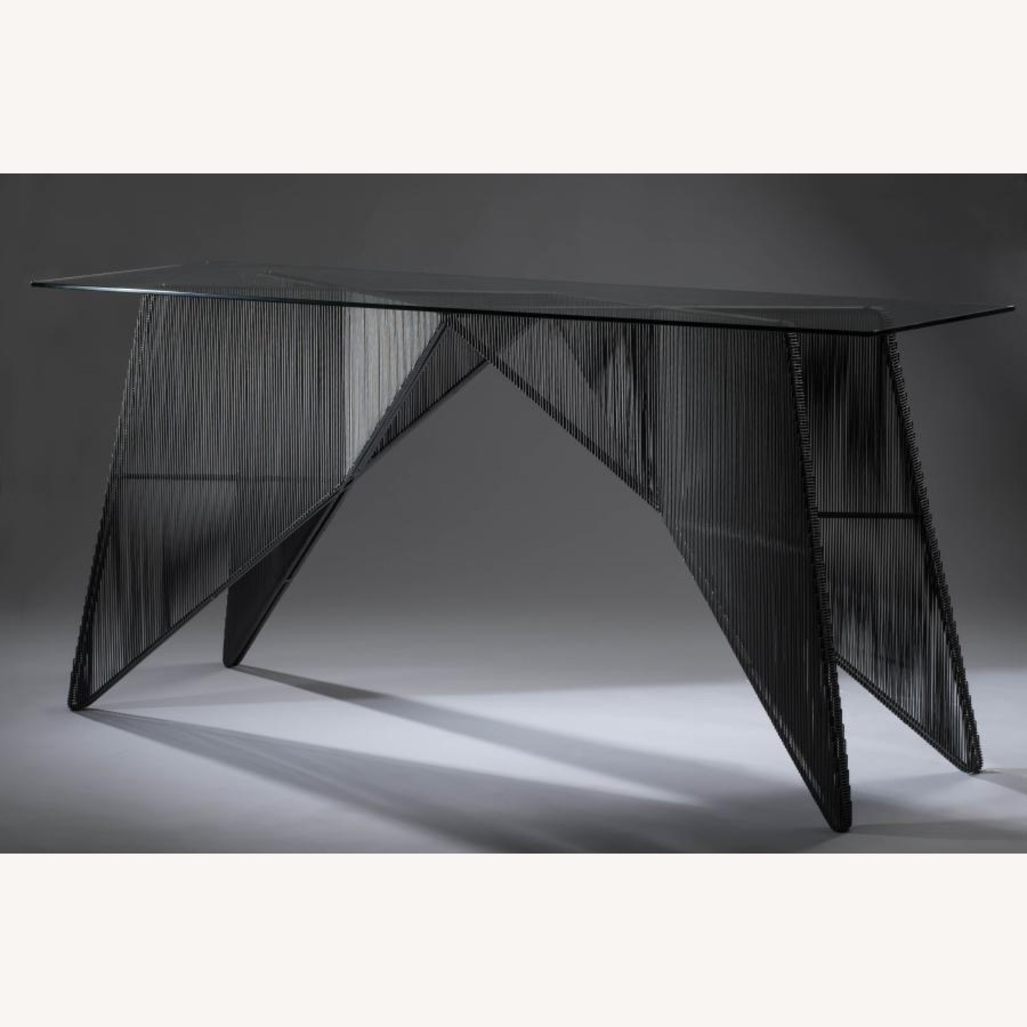 Schema Black Metal Console Table - image-0