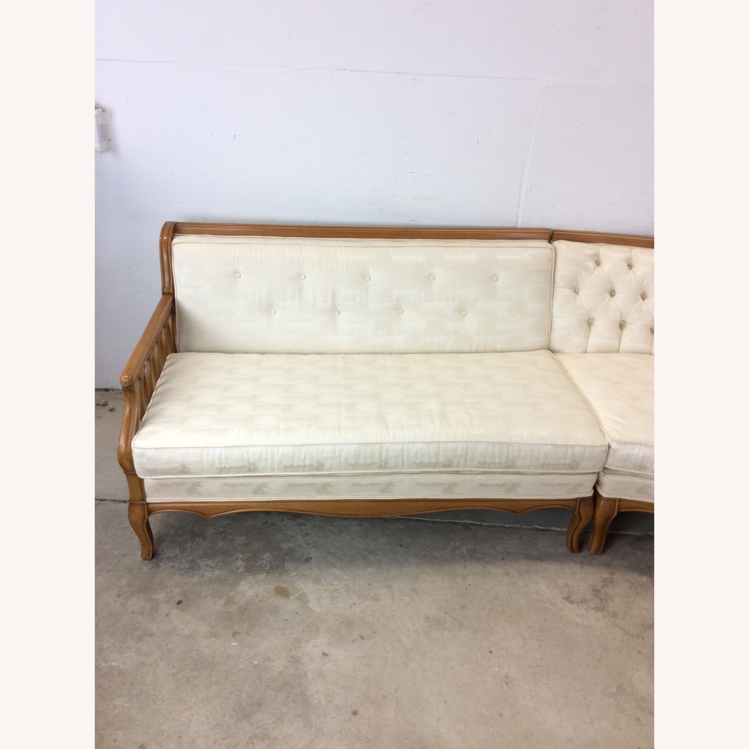 Mid Century 3pc Sectional Sofa with Tapered Legs - image-2