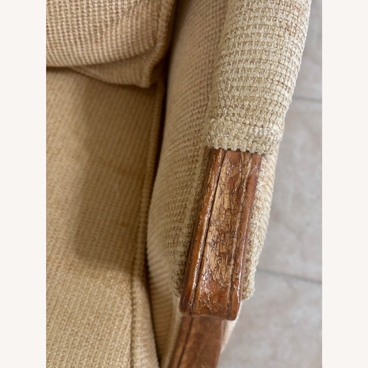 Chenille Bergere Arm Chair & Ottoman  - image-6
