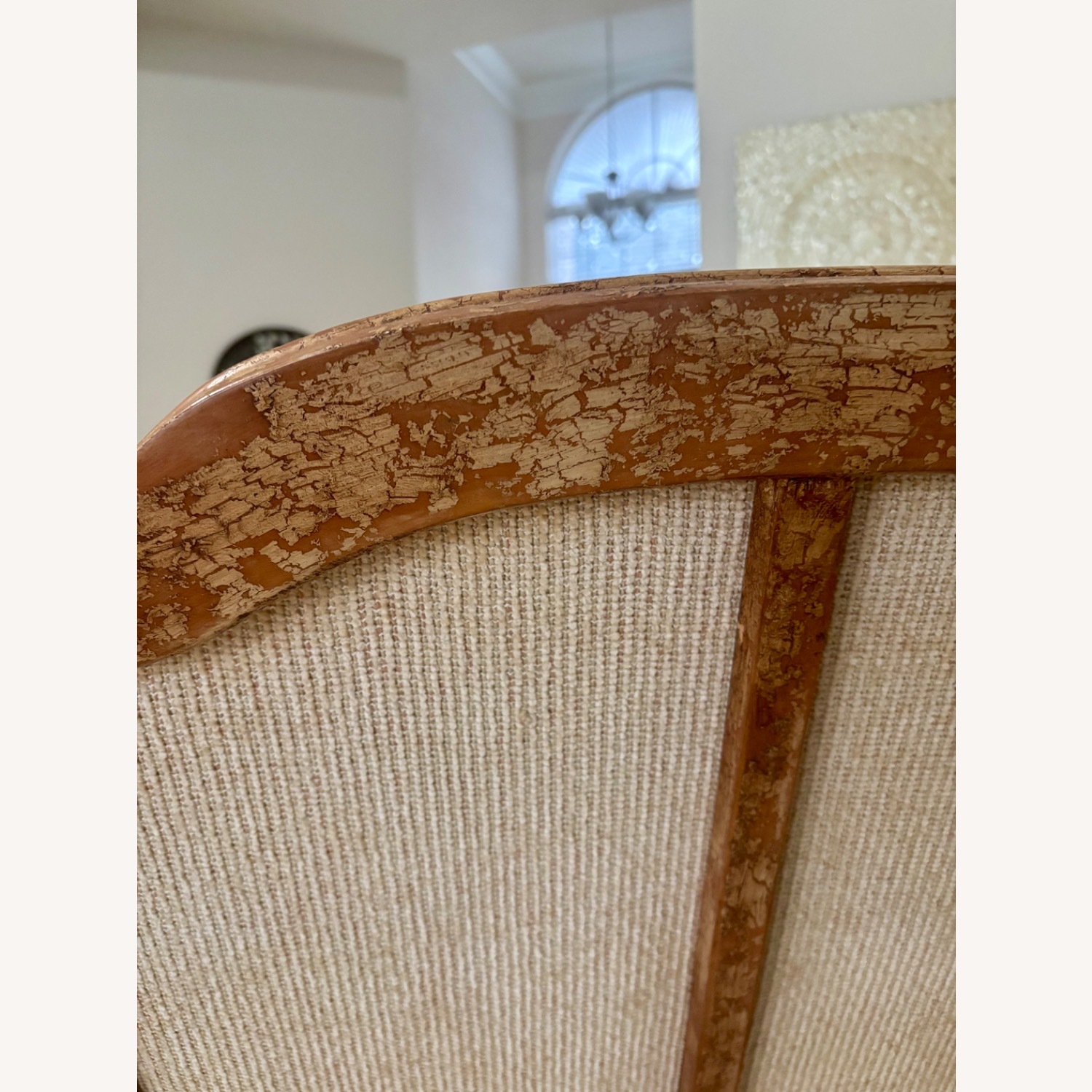 Chenille Bergere Arm Chair & Ottoman  - image-5