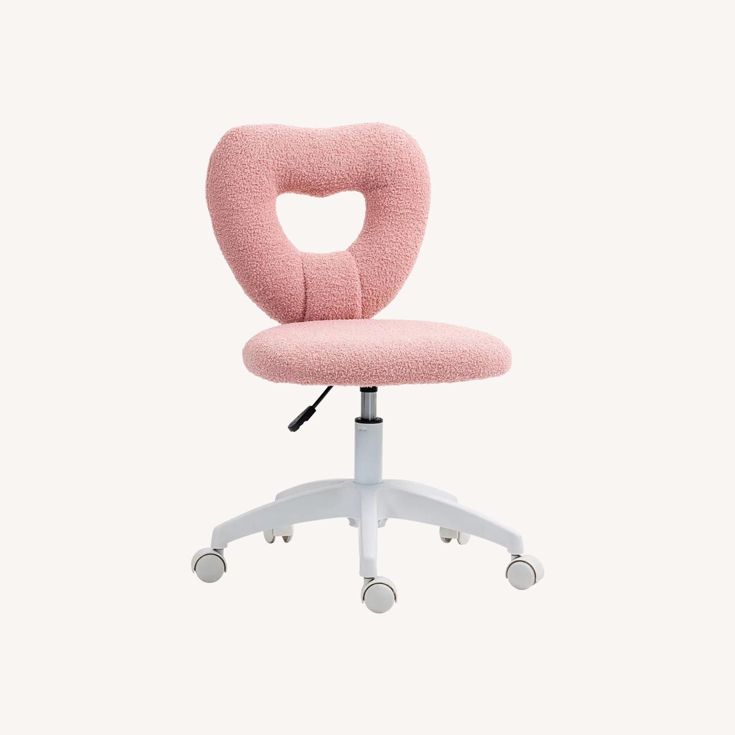 Target Pink Heart Rolling Chair - image-0